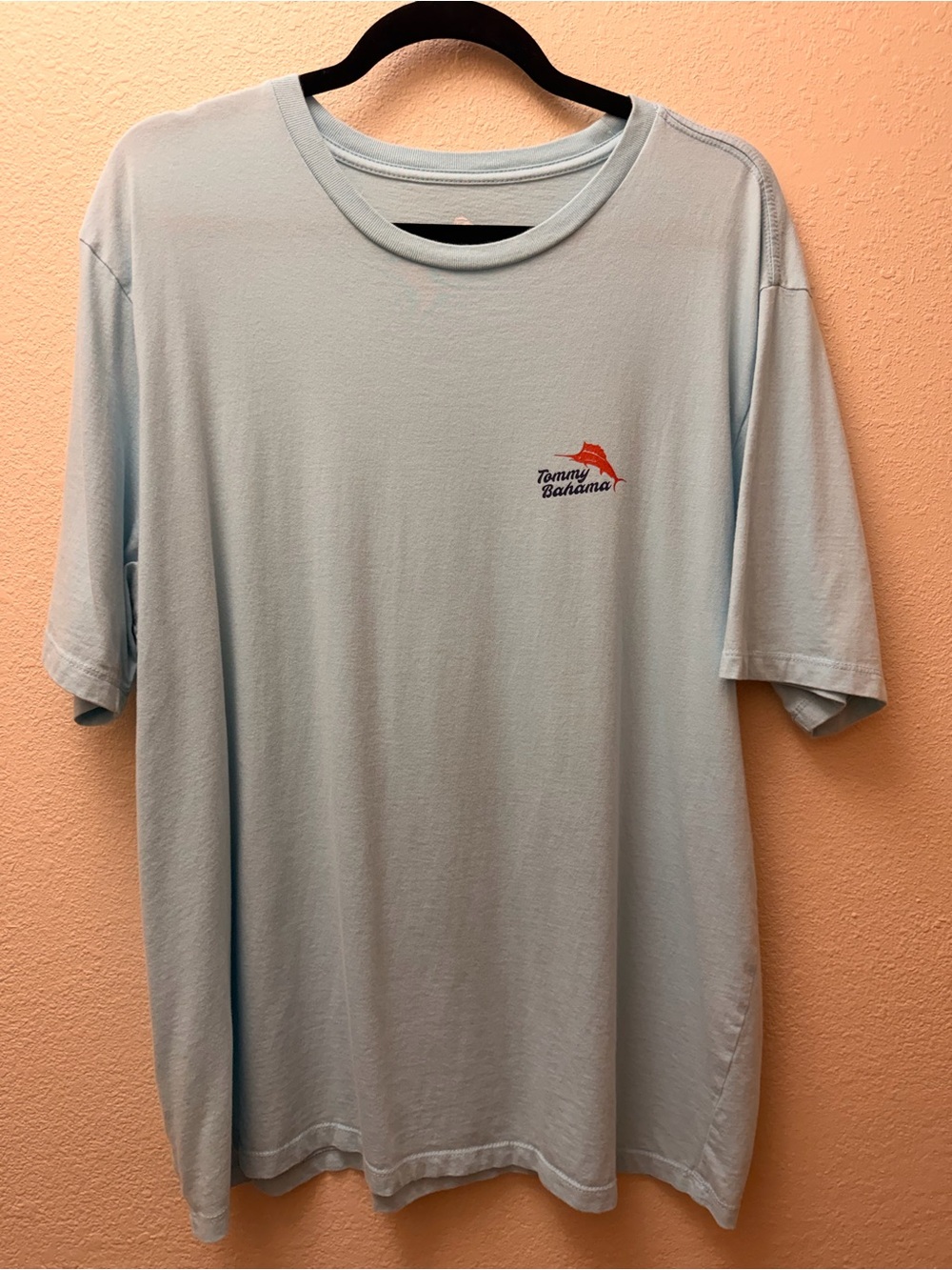 Tommy Bahama Pale Blue Short Sleeve Crewneck Tee with Small Logo